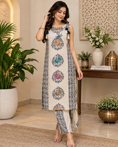 Beige Kurta Set
