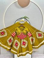 Navratri Special Mustard Yellow Hand Work Lehenga Choli with 6 Meter Flair