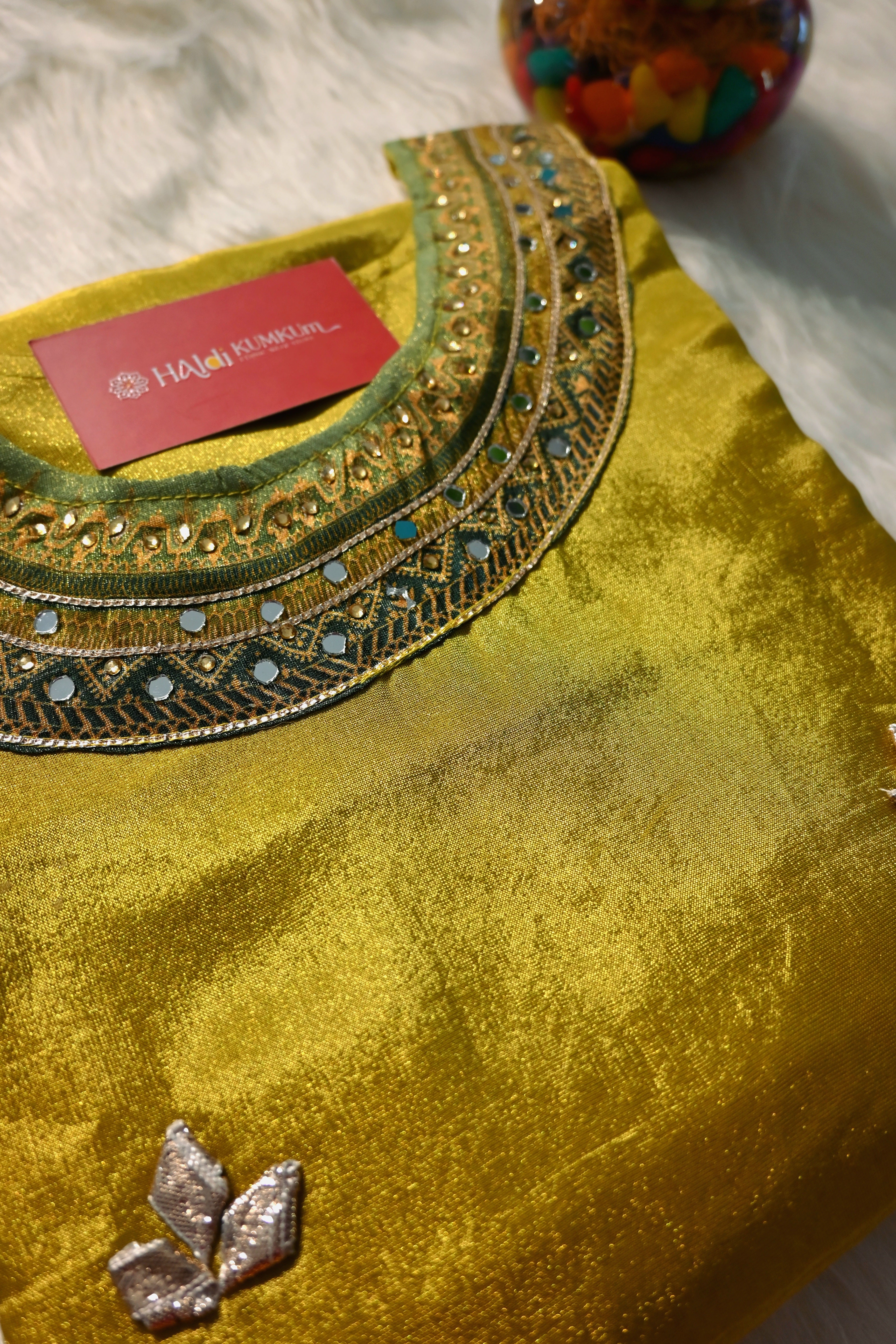 Mustard Embroidered Kurta Set with Printed Dupatta for Women