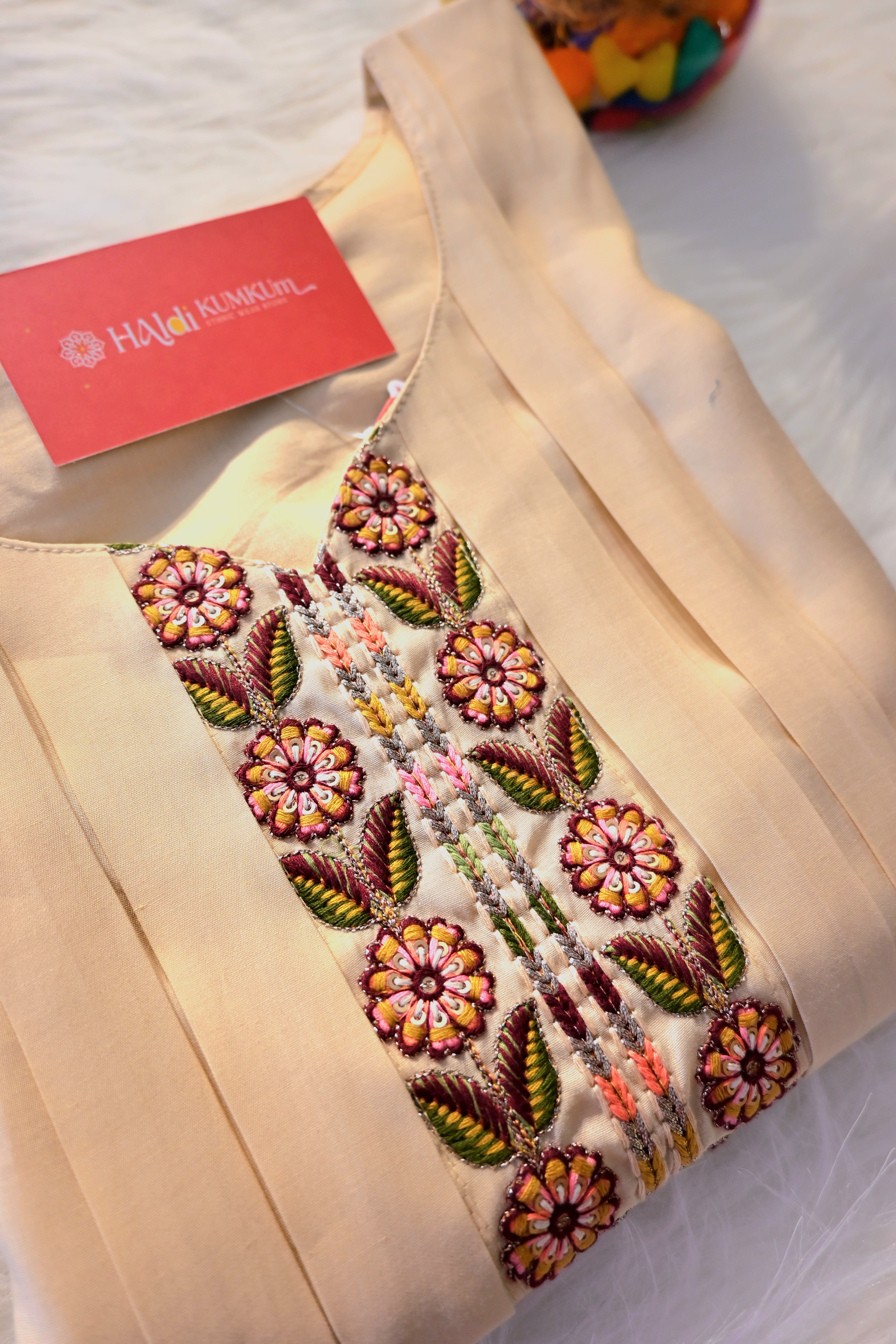 Beige Embroidered Kurta Palazzo Set with Dupatta for Women