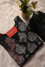 Black & Maroon Printed Co-Ord Set for Women | Designer Ethnic Kurta Pant Set
