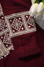Maroon Embroidered Co-Ord Set for Women | Elegant Ethnic Cord Set