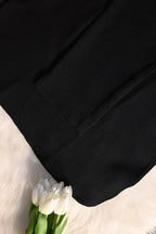 Black Khadi Co-Ord Set for Women | Handcrafted Ethnic Kurta Pant Set