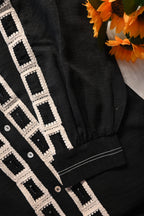 Black Statement Co-Ord Set with Contrast Panel Design | Premium Ethnic Cord Set for Women