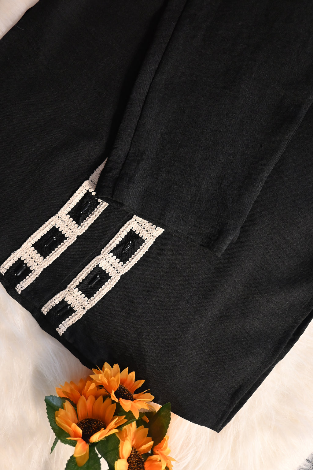Black Statement Co-Ord Set with Contrast Panel Design | Premium Ethnic Cord Set for Women