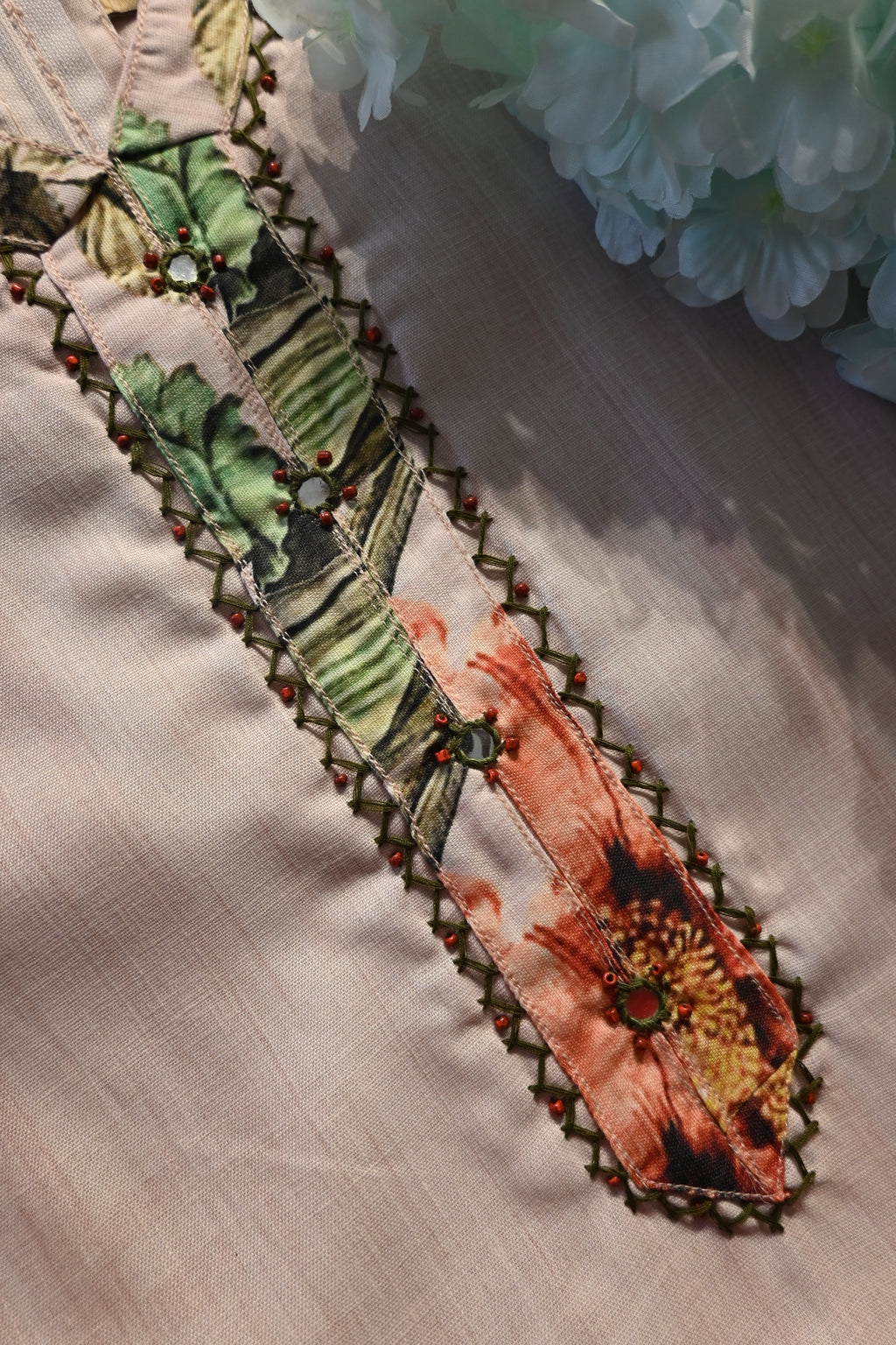 Peach Floral Printed Co-Ord Set for Women | Elegant Cotton Ethnic Wear