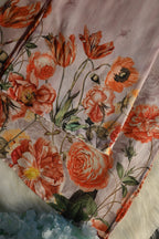Peach Floral Printed Co-Ord Set for Women | Elegant Cotton Ethnic Wear