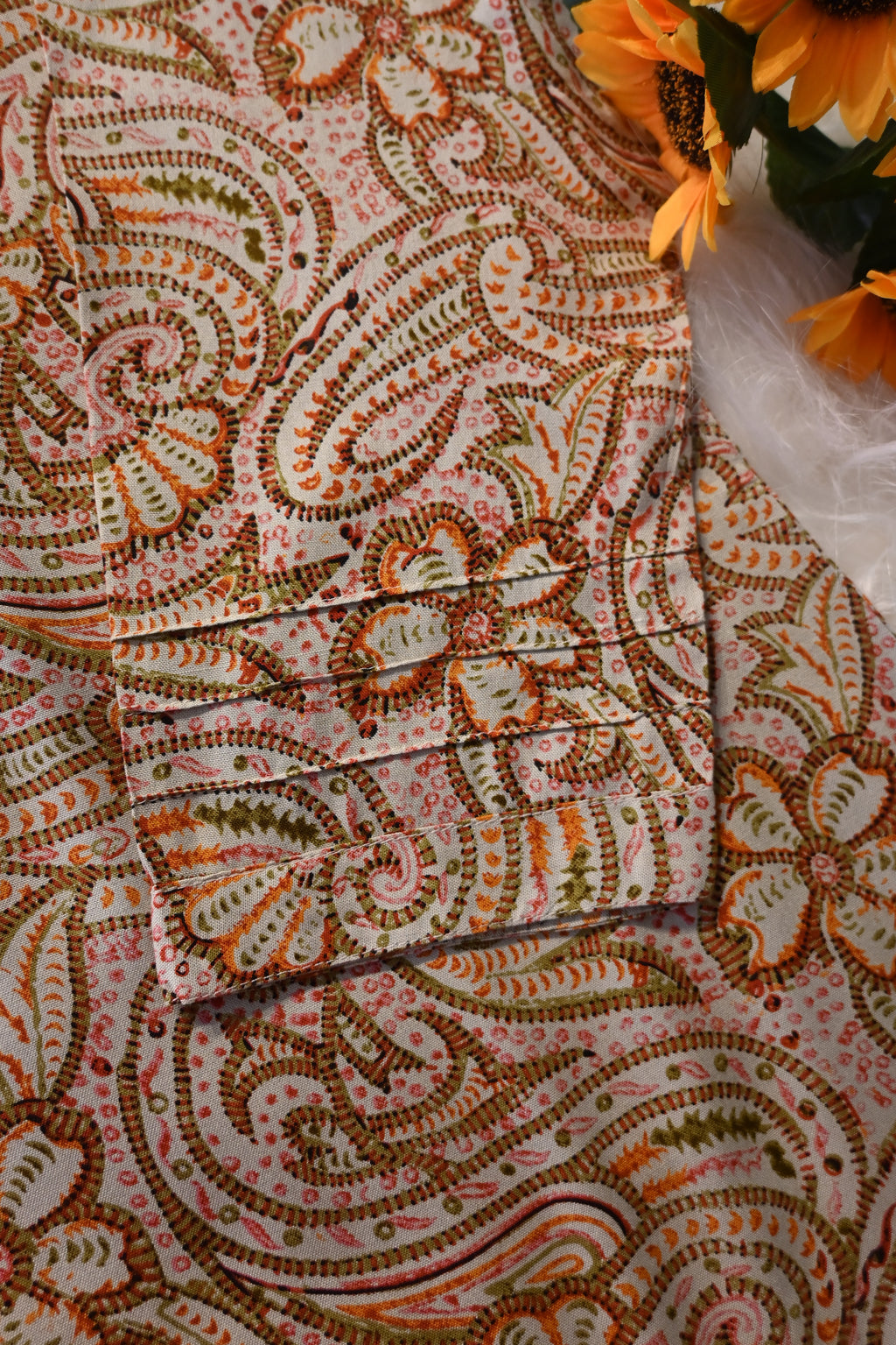 Beige Paisley Printed Co-Ord Set for Women | Classic Ethnic Kurta Pant Set