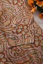 Beige Paisley Printed Co-Ord Set for Women | Classic Ethnic Kurta Pant Set