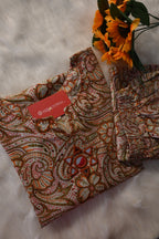 Beige Paisley Printed Co-Ord Set for Women | Classic Ethnic Kurta Pant Set