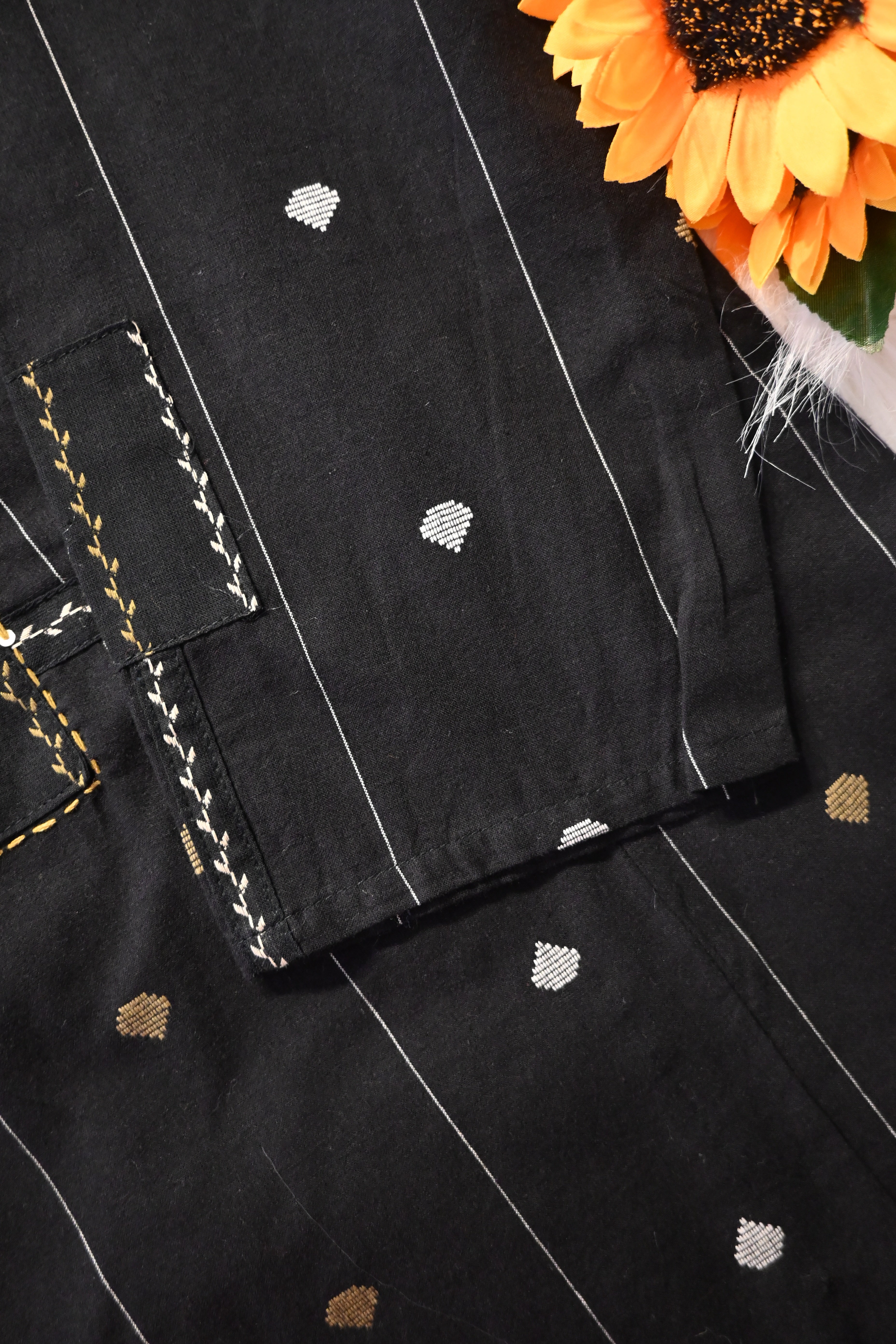 Black Embroidered Co-Ord Set for Women | Elegant Ethnic Kurta Palazzo Set