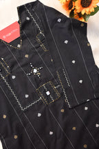 Black Embroidered Co-Ord Set for Women | Elegant Ethnic Kurta Palazzo Set