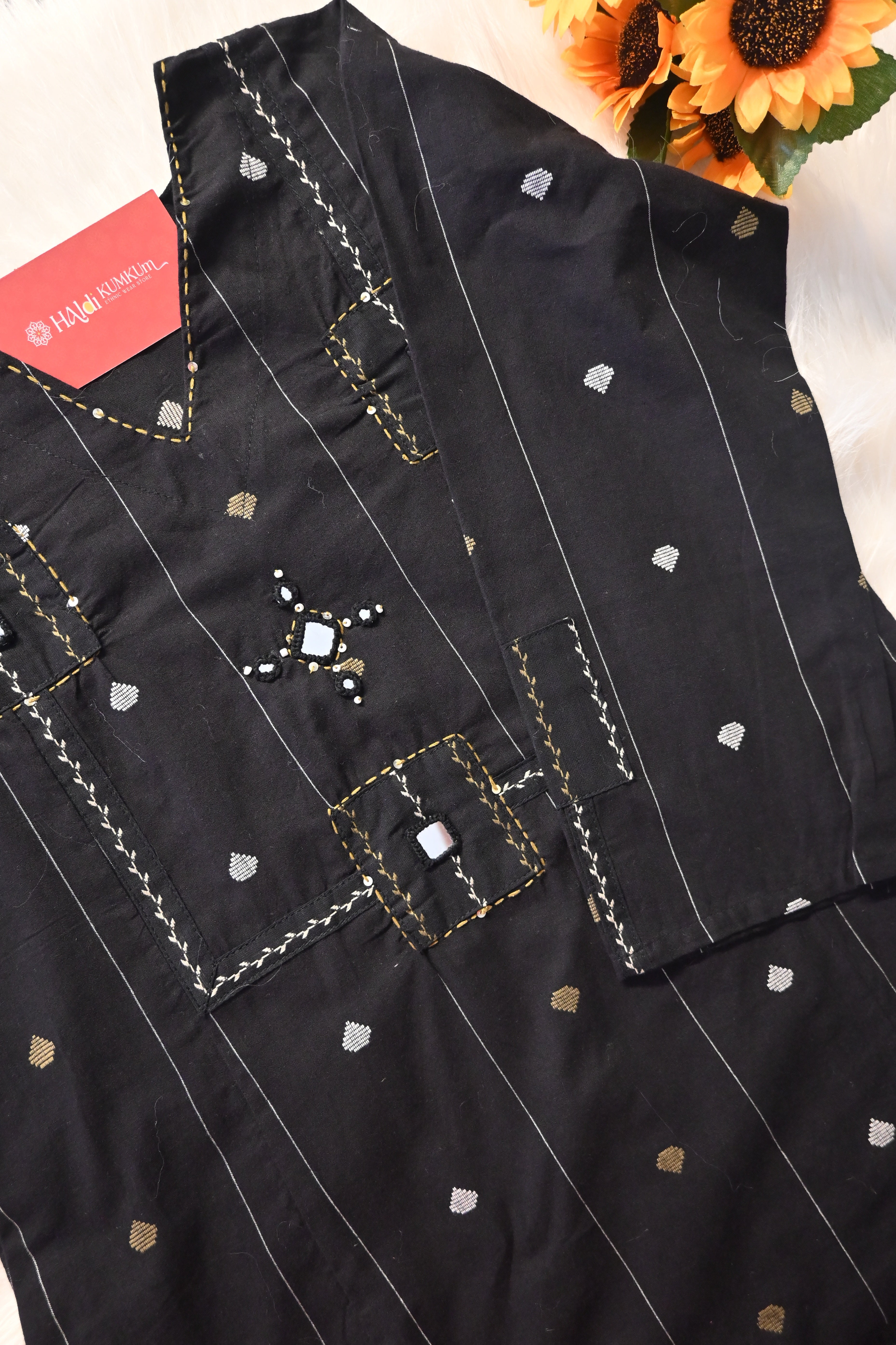 Black Embroidered Co-Ord Set for Women | Elegant Ethnic Kurta Palazzo Set