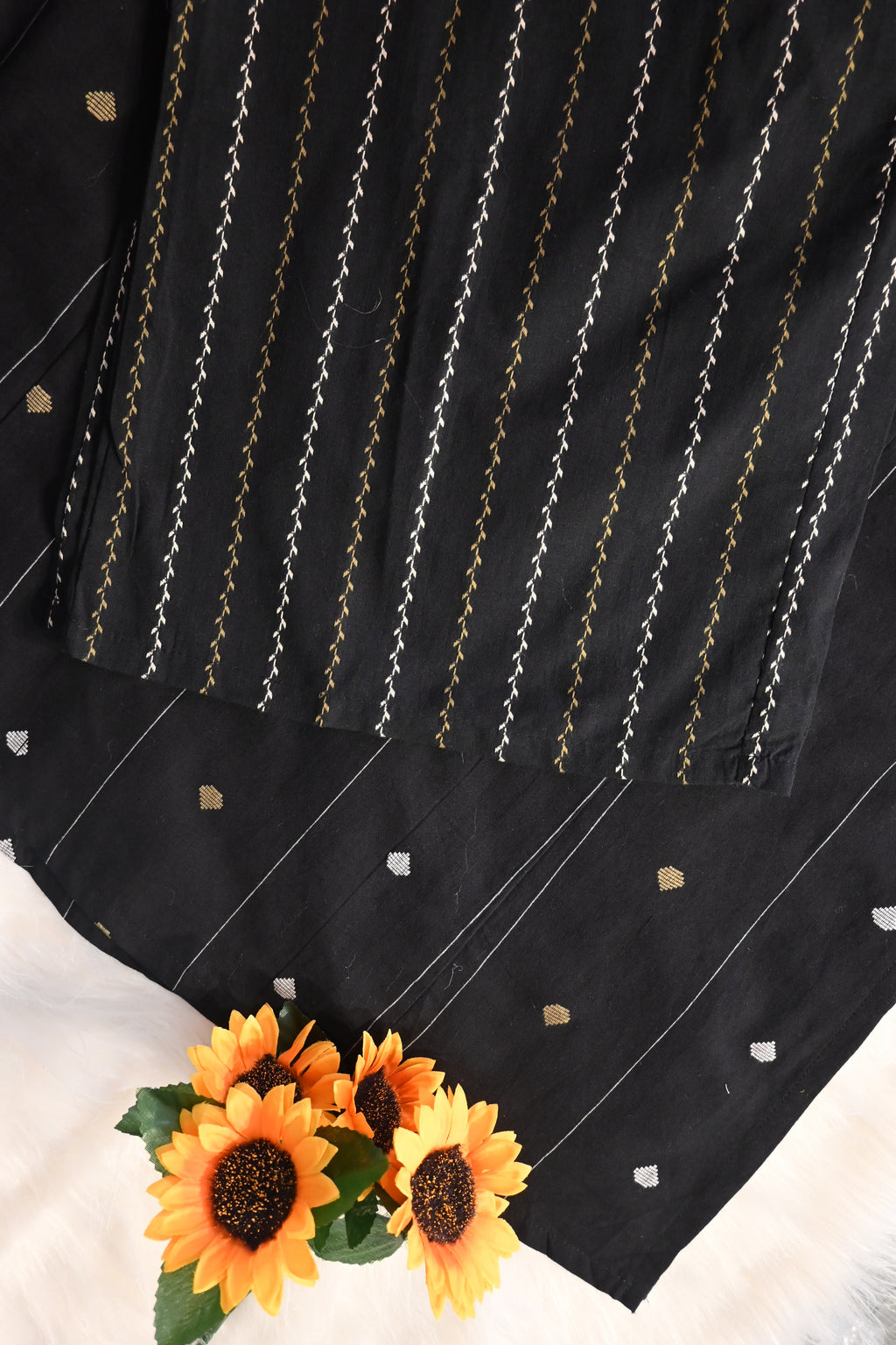 Black Embroidered Co-Ord Set for Women | Elegant Ethnic Kurta Palazzo Set