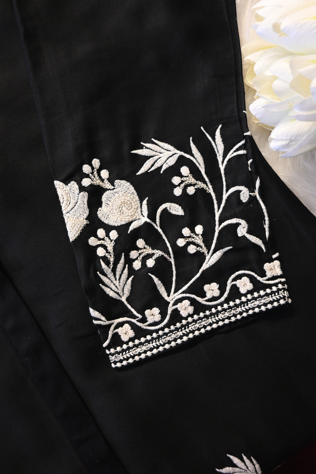 Black Floral Embroidered Co-Ord Set for Women | Elegant Designer Ethnic Cord Set