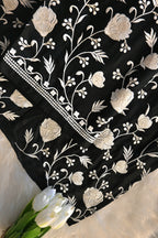 Black Floral Embroidered Co-Ord Set for Women | Elegant Designer Ethnic Cord Set