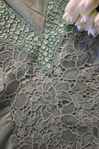 Light Blue Embroidered Kurta Pant Set for Women | Elegant Pastel Ethnic Wear