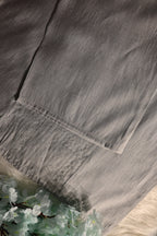 Grey Cotton Kurta Pant Set for Women | Minimal Embroidered Straight Kurta Set