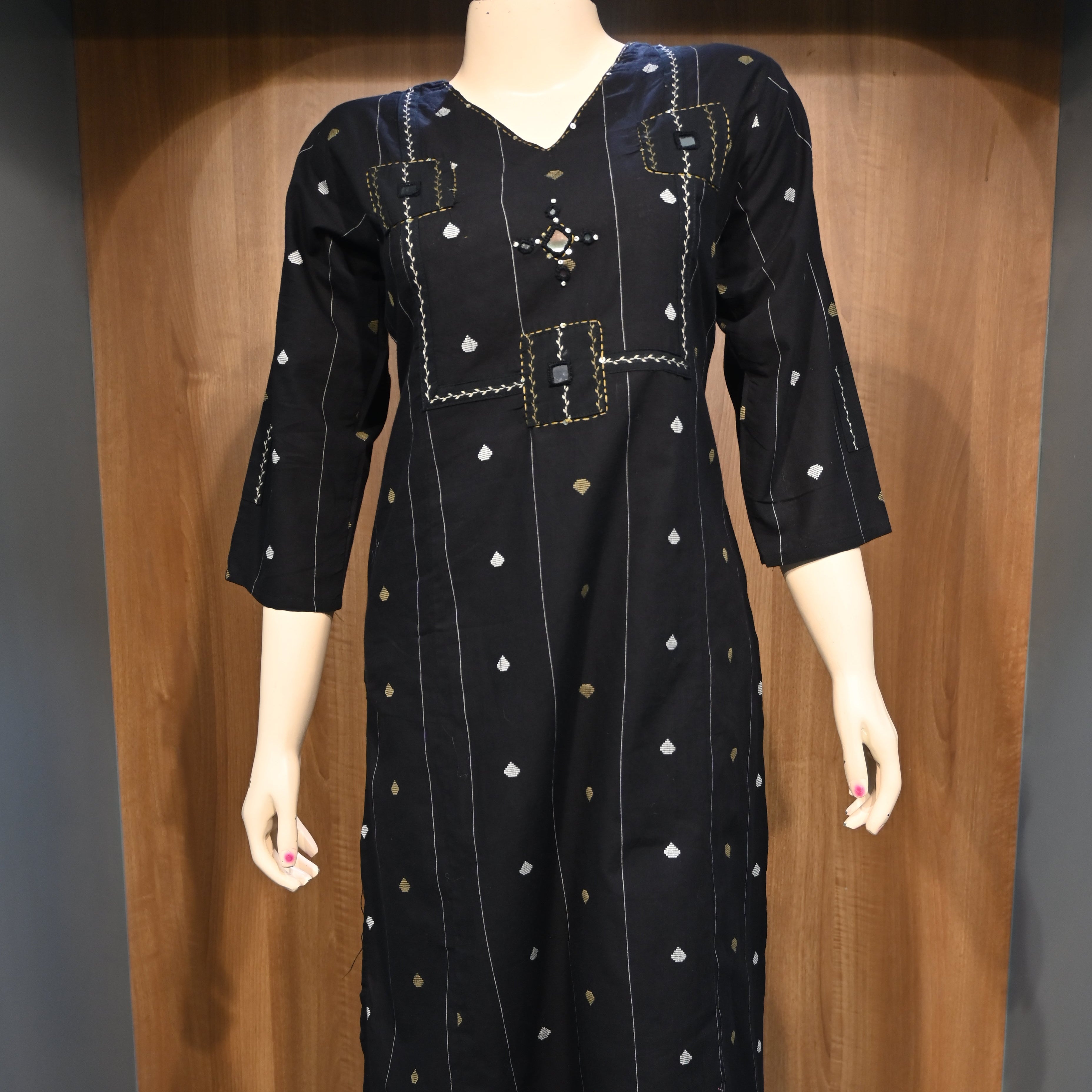 Black Embroidered Co-Ord Set for Women | Elegant Ethnic Kurta Palazzo Set