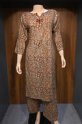 Beige Paisley Printed Co-Ord Set for Women | Classic Ethnic Kurta Pant Set