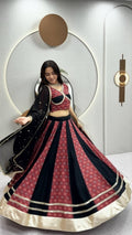 Navratri Special Ajrak Printed Lehenga Choli with Embroidered Dupatta