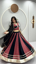 Navratri Special Ajrak Printed Lehenga Choli with Embroidered Dupatta