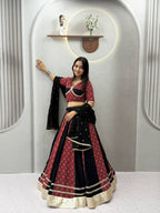 Navratri Special Ajrak Printed Lehenga Choli with Embroidered Dupatta