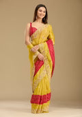 Mustard Zariwork (Gold) Tissue Saree