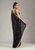 Black Stonework (Gold) Tissue Saree