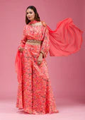 Pink Cutdana Crepe Readymade salwar suit