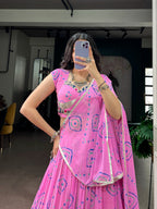 LNB1742 GhumMar Bandhej Print Lehenga Choli with Dupatta | 8 Meter Flair