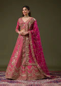 Rani Pink Zariwork Raw Silk Readymade Lehenga